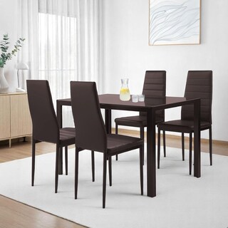Foto 6 | Set De Comedor Moderno Con 4 Sillas Y Mesa De Vidrio