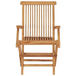 Foto 6 | Juego De Sillas De Patio Vidaxl De Madera De Teca De 2 Piezas Con Cojines De Color Antracita - Venta Internacional.