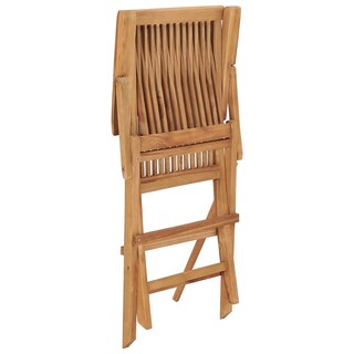 Foto 7 | Juego De Sillas De Patio Vidaxl De Madera De Teca De 2 Piezas Con Cojines De Color Antracita - Venta Internacional.