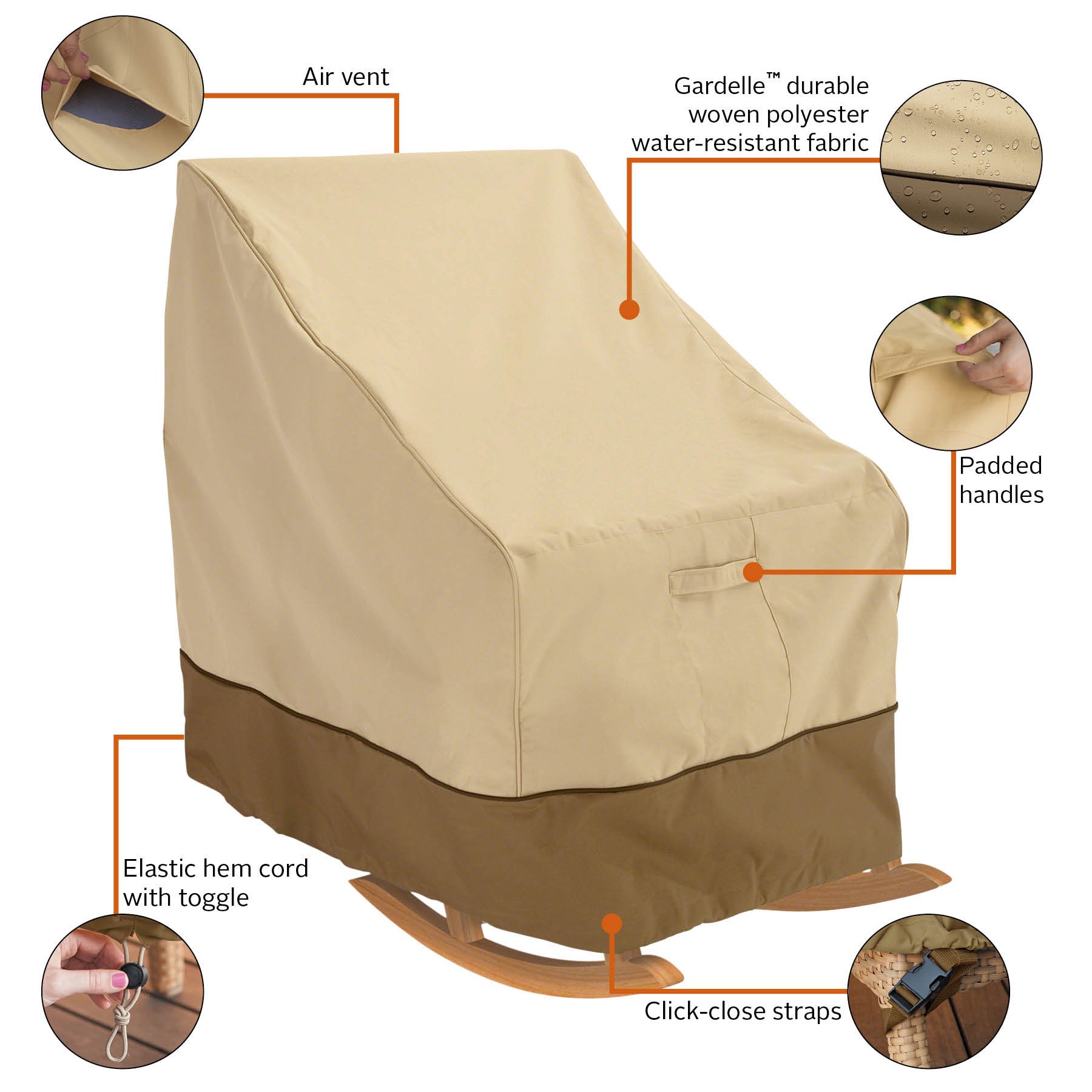 Foto 5 | Funda Para Silla De Exterior Classic Accessories Veranda, 32 Pulgadas, Paquete De 2 - Venta Internacional.