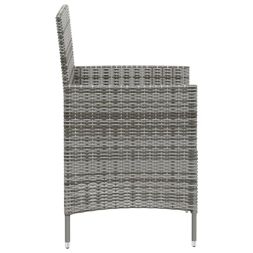 Foto 6 pulgar | Sillas De Patio Vidaxl De Poliratán Con Cojines Gris Oscuro, 2 Unidades - Venta Internacional.