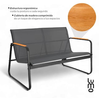 Foto 6 | Sala para Jardín Lumo Gris 3 Piezas