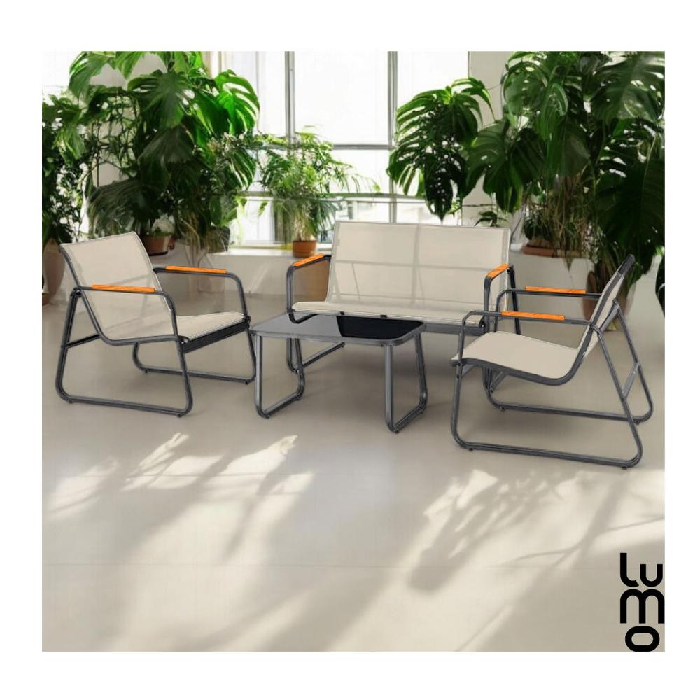 Foto 4 pulgar | Sala para Jardín Lumo Beige 3 Piezas