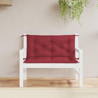 Foto 2 | Cojines Para Banco De Jardín Vidaxl Elegant, Color Rojo Vino, 2 Unidades - Venta Internacional.