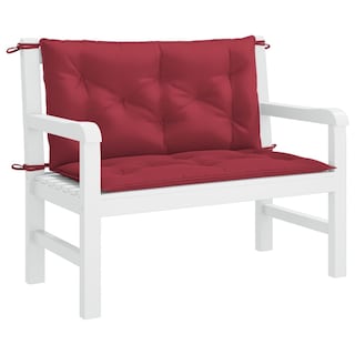 Foto 4 | Cojines Para Banco De Jardín Vidaxl Elegant, Color Rojo Vino, 2 Unidades - Venta Internacional.