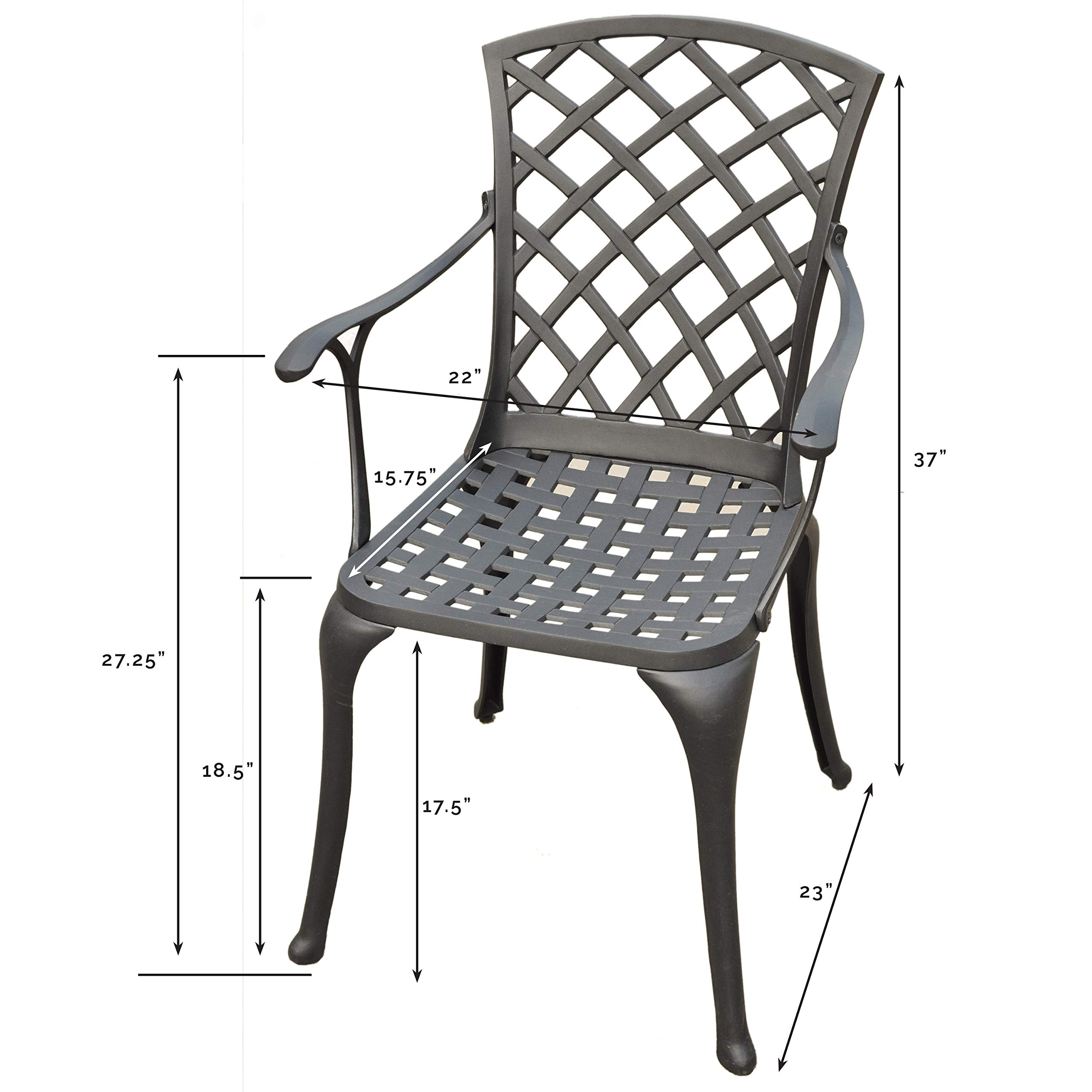 Foto 4 pulgar | Juego De Sillas De Exterior Crosley Furniture Sedona Con Respaldo Alto Negro - Venta Internacional.