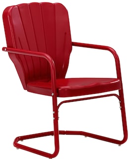 Foto 1 | Juego De Sillas De Exterior Crosley Furniture Ridgeland Red Steel - Venta Internacional.