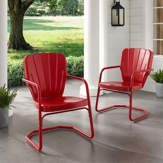 Foto 7 | Juego De Sillas De Exterior Crosley Furniture Ridgeland Red Steel - Venta Internacional.
