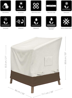 Foto 6 | Funda Para Sillón De Comedor Y Patio Exterior Amazon Basics, Juego De 2 - Venta Internacional.