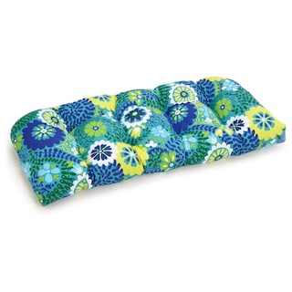 Foto 1 | Cojín De Sofá De Dos Plazas Blazing Needles Para Exteriores, Espalda Redondeada, Color Azul - Venta Internacional.