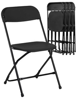 Foto 1 | Silla Plegable Plástico Hdpe Ligera Folding Chair Silla Jardín Eventos Fiestas Reuniones Para Exterior Paquete De 5