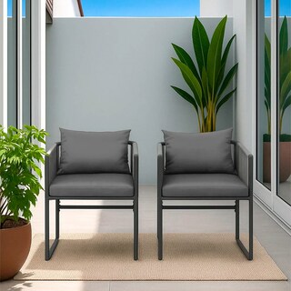 Foto 4 | Ilios Innova | Set De 2 Sillas De Exterior Con Cojines Lavables Diseño Moderno Y Cómodo Para Jardín O Terraza.