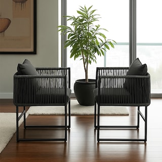Foto 5 | Ilios Innova | Set De 2 Sillas De Exterior Con Cojines Lavables Diseño Moderno Y Cómodo Para Jardín O Terraza.
