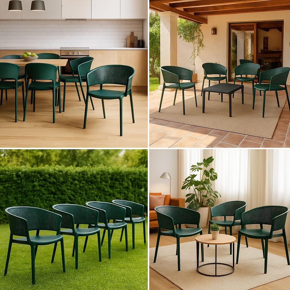Foto 6 | Set De 4 Sillas Para Comedor Jardin Terraza