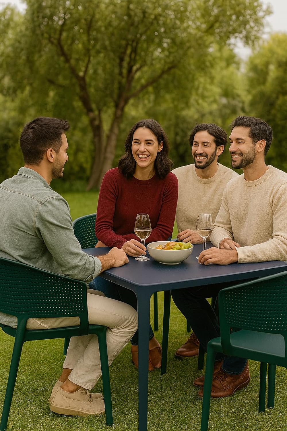 Foto 7 | Set De 4 Sillas Para Comedor Jardin Terraza
