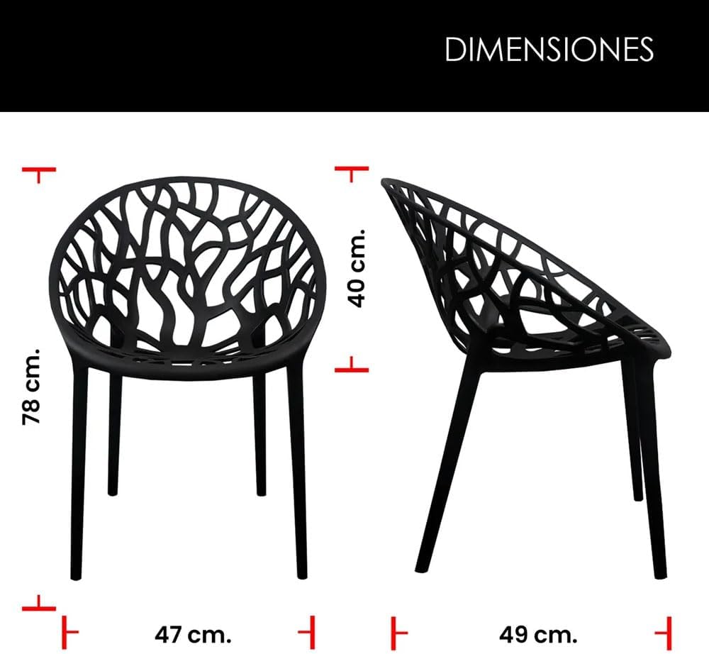 Foto 4 pulgar | 4 Sillas Para Comedor Jardin Terraza