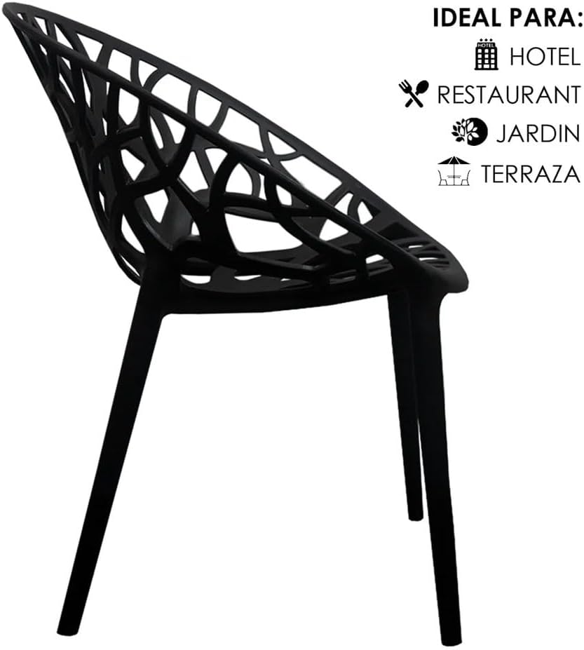 Foto 7 | 4 Sillas Para Comedor Jardin Terraza