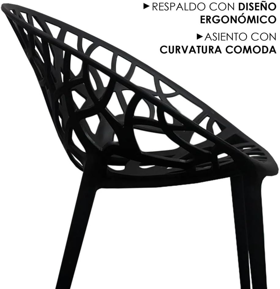 Foto 8 | 4 Sillas Para Comedor Jardin Terraza