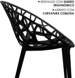 Foto 8 | 4 Sillas Para Comedor Jardin Terraza