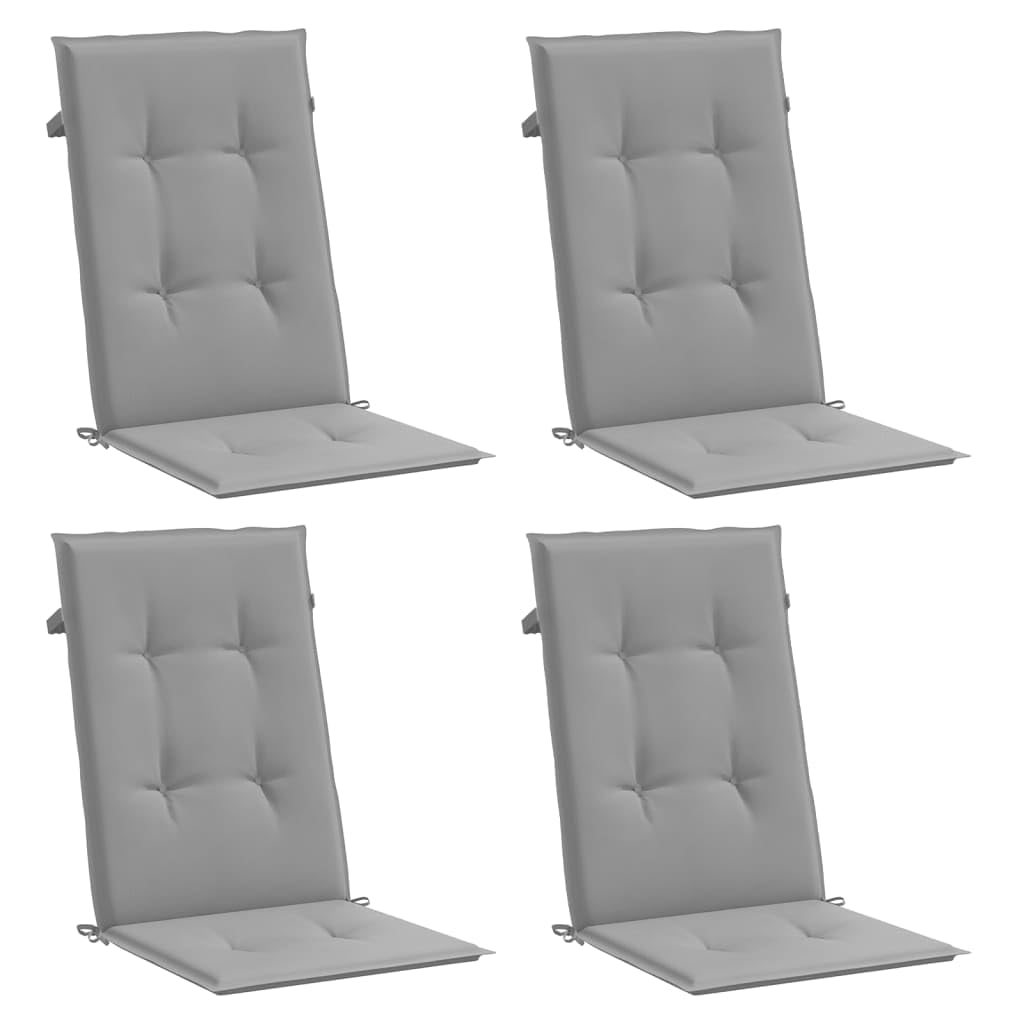 Foto 2 pulgar | Juego De 4 Cojines Para Sillas De Jardín Vidaxl Highback  Color Gris  120 X 50 X 3 Cm - Venta Internacional.
