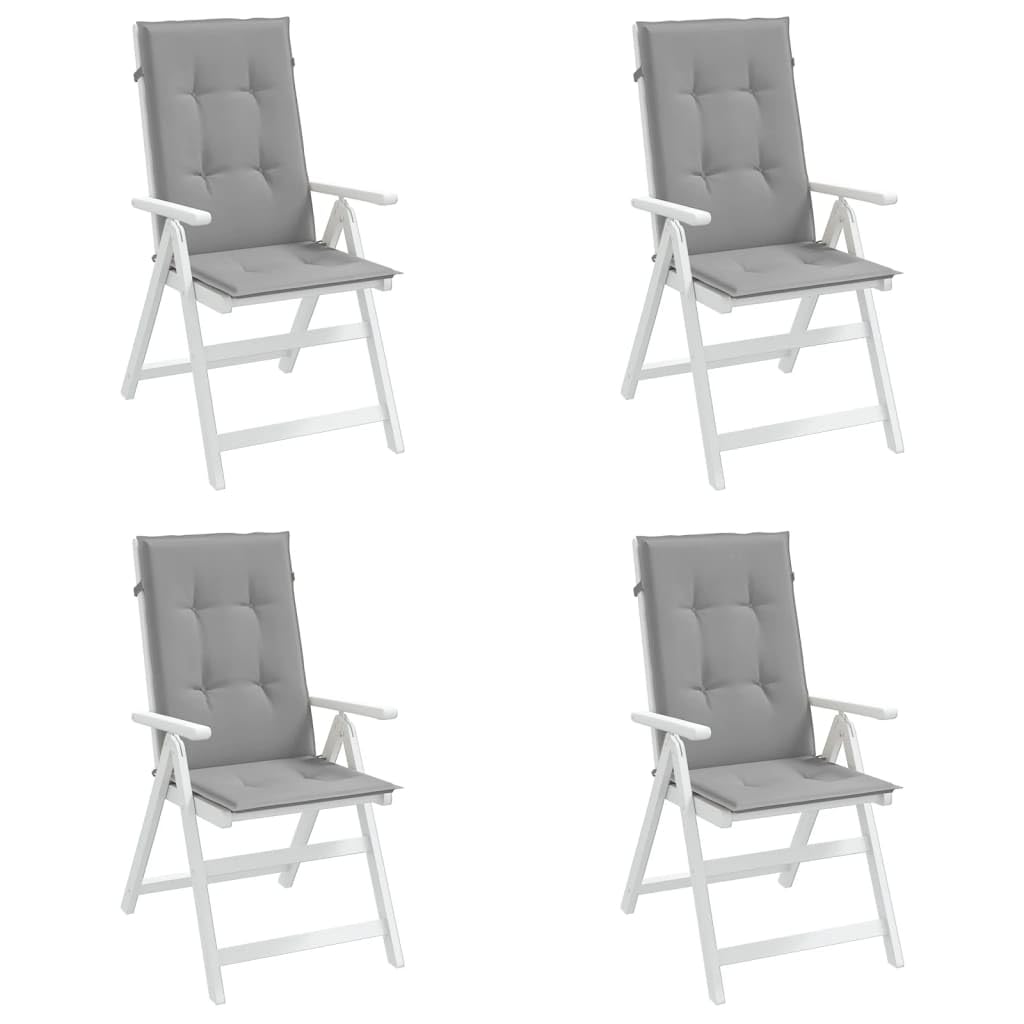 Foto 5 pulgar | Juego De 4 Cojines Para Sillas De Jardín Vidaxl Highback  Color Gris  120 X 50 X 3 Cm - Venta Internacional.