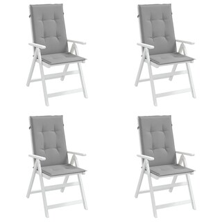 Foto 4 | Juego De 4 Cojines Para Sillas De Jardín Vidaxl Highback Color Gris 120 X 50 X 3 Cm - Venta Internacional.
