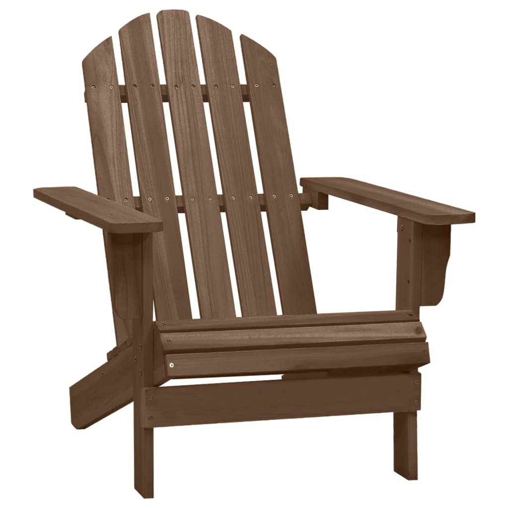 Foto 7 pulgar | Silla Adirondack Para Patio Vidaxl De Madera Maciza De Abeto Marrón Con Mesa - Venta Internacional.