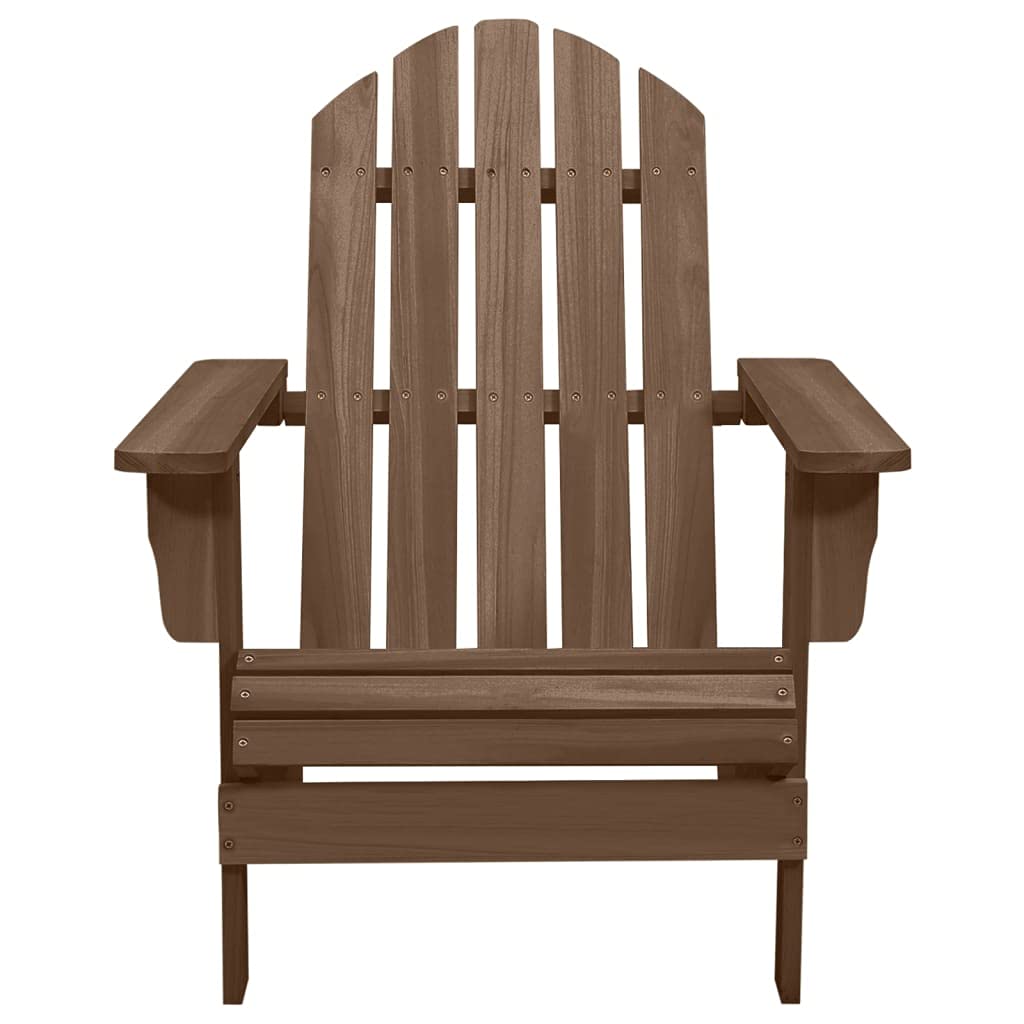 Foto 8 pulgar | Silla Adirondack Para Patio Vidaxl De Madera Maciza De Abeto Marrón Con Mesa - Venta Internacional.