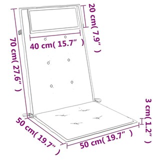 Foto 3 | Juego De 6 Cojines Para Silla Vidaxl Highback Tela Oxford Color Rojo Vino - Venta Internacional.