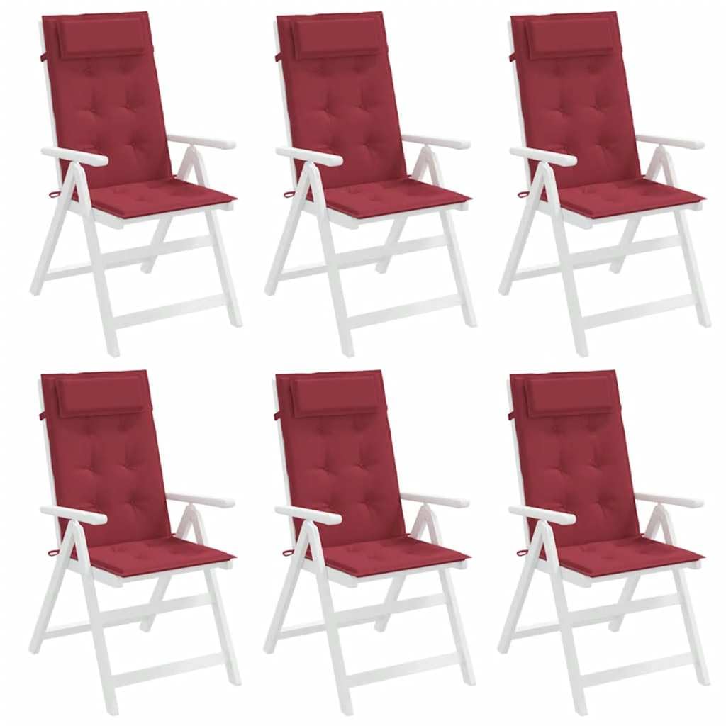 Foto 5 pulgar | Juego De 6 Cojines Para Silla Vidaxl Highback  Tela Oxford  Color Rojo Vino - Venta Internacional.