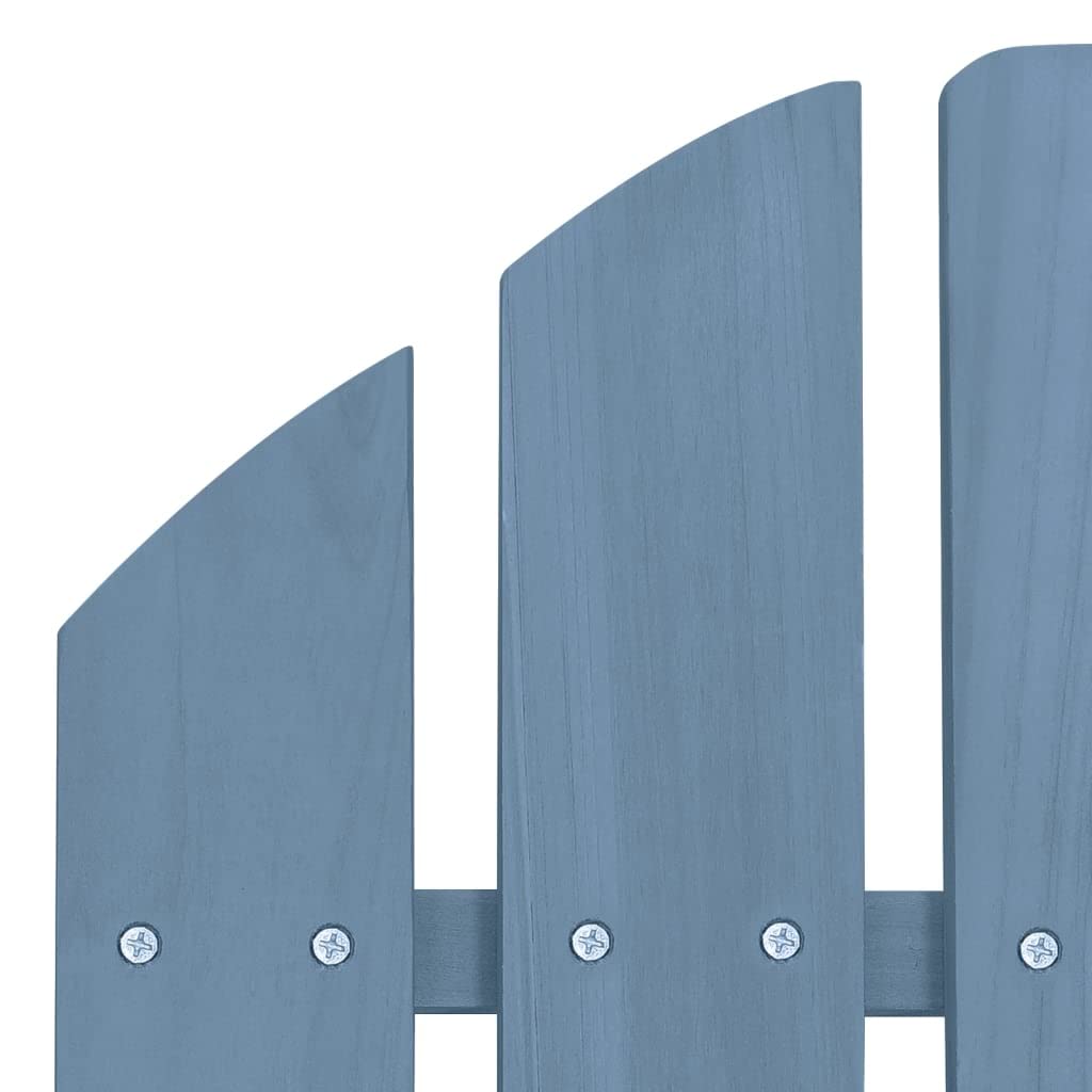 Foto 7 pulgar | Silla de Patio Adirondack VidaXL de Madera Maciza de Abeto con Otomana Azul - Venta Internacional