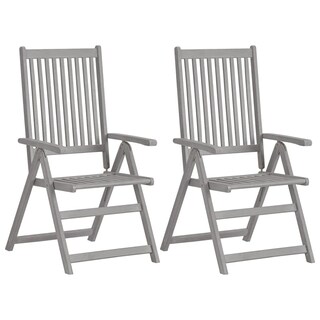 Foto 2 | Sillas Reclinables Para Exteriores Vidaxl 4 Unidades Con Cojines De Madera De Acacia - Venta Internacional.