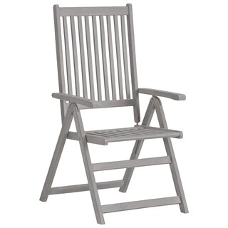 Foto 3 | Sillas Reclinables Para Exteriores Vidaxl 4 Unidades Con Cojines De Madera De Acacia - Venta Internacional.