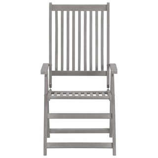 Foto 4 | Sillas Reclinables Para Exteriores Vidaxl 4 Unidades Con Cojines De Madera De Acacia - Venta Internacional.