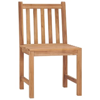 Foto 3 | Juego De Sillas De Patio Vidaxl 4 Sillas Con Cojines De Madera De Teca Color Marrón - Venta Internacional.
