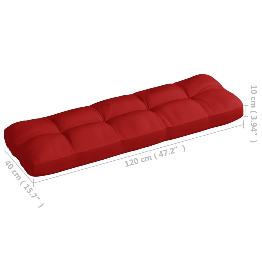 Foto 7 | Juego De Cojines Vidaxl Outdoor Palet  5 Piezas  Tela Roja De Poliéster - Venta Internacional.