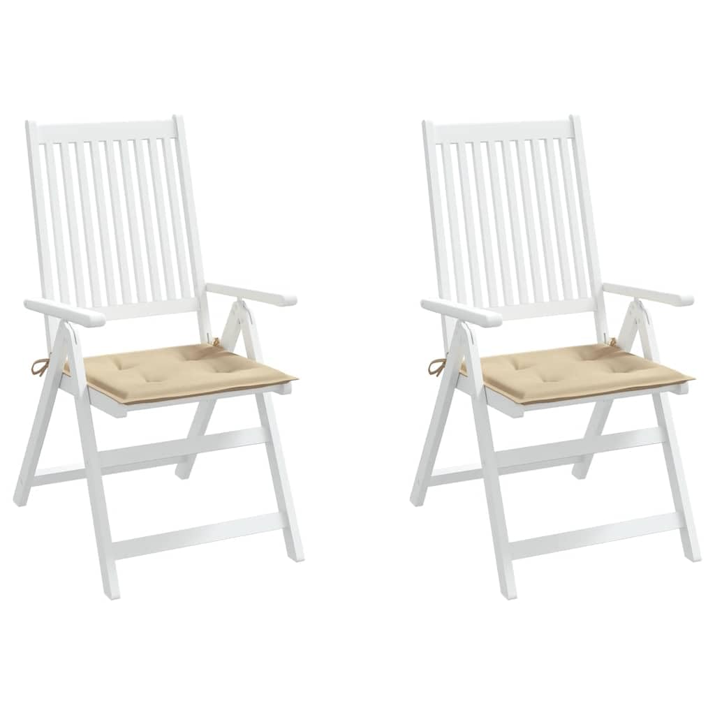 Foto 5 | Juego De 2 Cojines Para Sillas De Jardín Al Aire Libre Vidaxl  Color Beige - Venta Internacional.