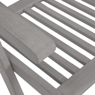 Foto 7 | Sillas Reclinables Para Exteriores Vidaxl 4 Unidades Madera Maciza Gris Retro - Venta Internacional.