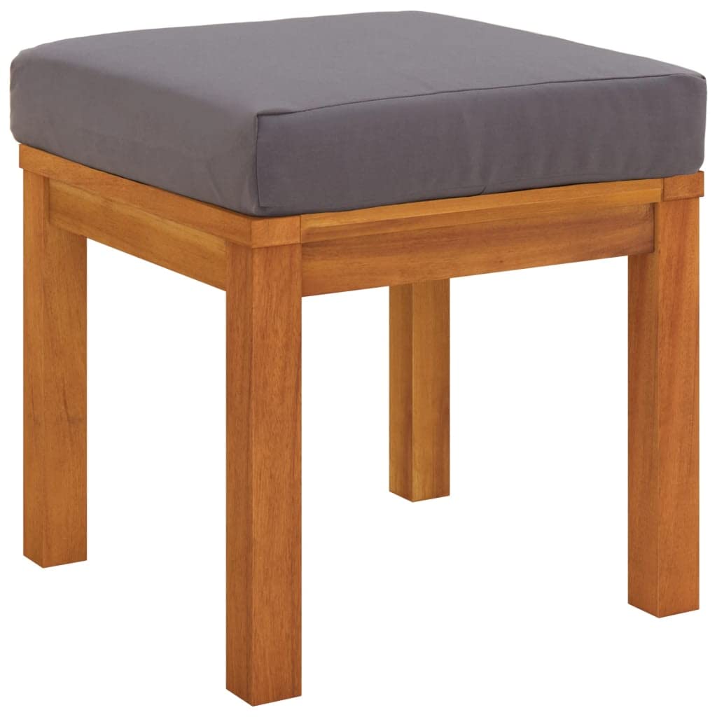 Foto 5 pulgar | Taburetes De Patio Vidaxl De Madera Maciza De Acacia Con Cojines  Juego De 2 - Venta Internacional.