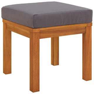 Foto 4 | Taburetes De Patio Vidaxl De Madera Maciza De Acacia Con Cojines Juego De 2 - Venta Internacional.