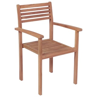 Foto 4 | Sillas de Patio VidaXL de Madera Maciza de Teca con Cojines de Azul - Venta Internacional