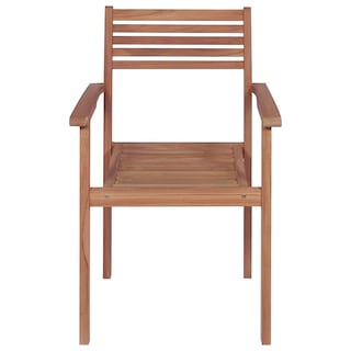 Foto 5 | Sillas de Patio VidaXL de Madera Maciza de Teca con Cojines de Azul - Venta Internacional