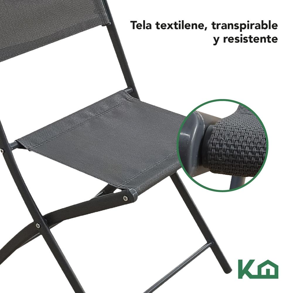 Foto 6 | Juego De Comedor Mueble Exterior Para Jardín Mesa Y 2 Sillas