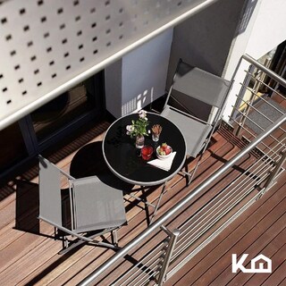 Foto 8 | Juego De Comedor Mueble Exterior Para Jardín Mesa Y 2 Sillas