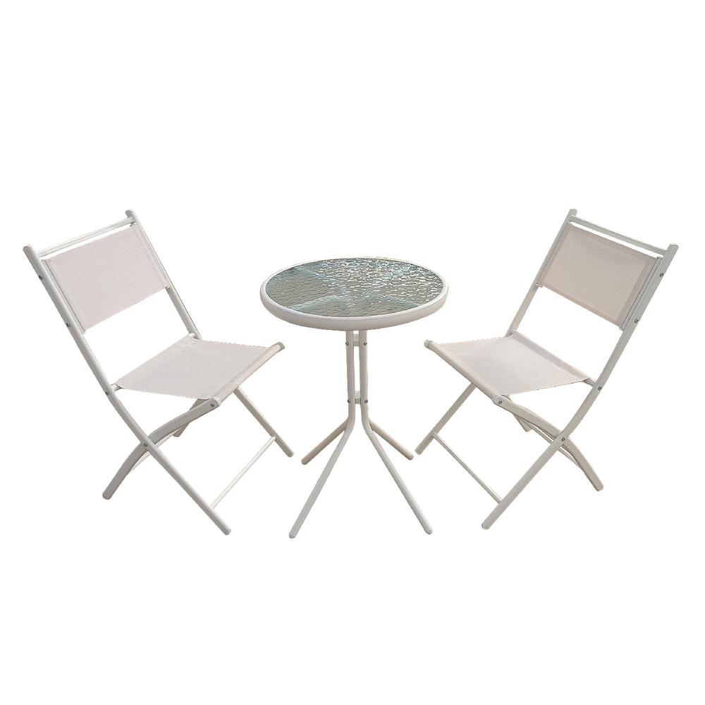 Juego De Comedor Mueble Exterior Para Jardín Mesa Y 2 Sillas