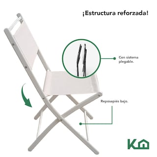 Foto 3 | Juego De Comedor Mueble Exterior Para Jardín Mesa Y 2 Sillas