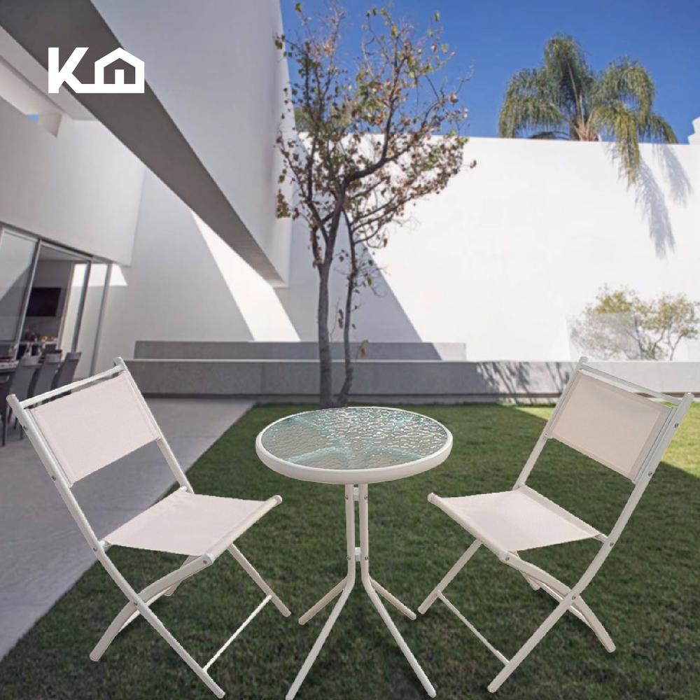 Foto 9 pulgar | Juego De Comedor Mueble Exterior Para Jardín Mesa Y 2 Sillas