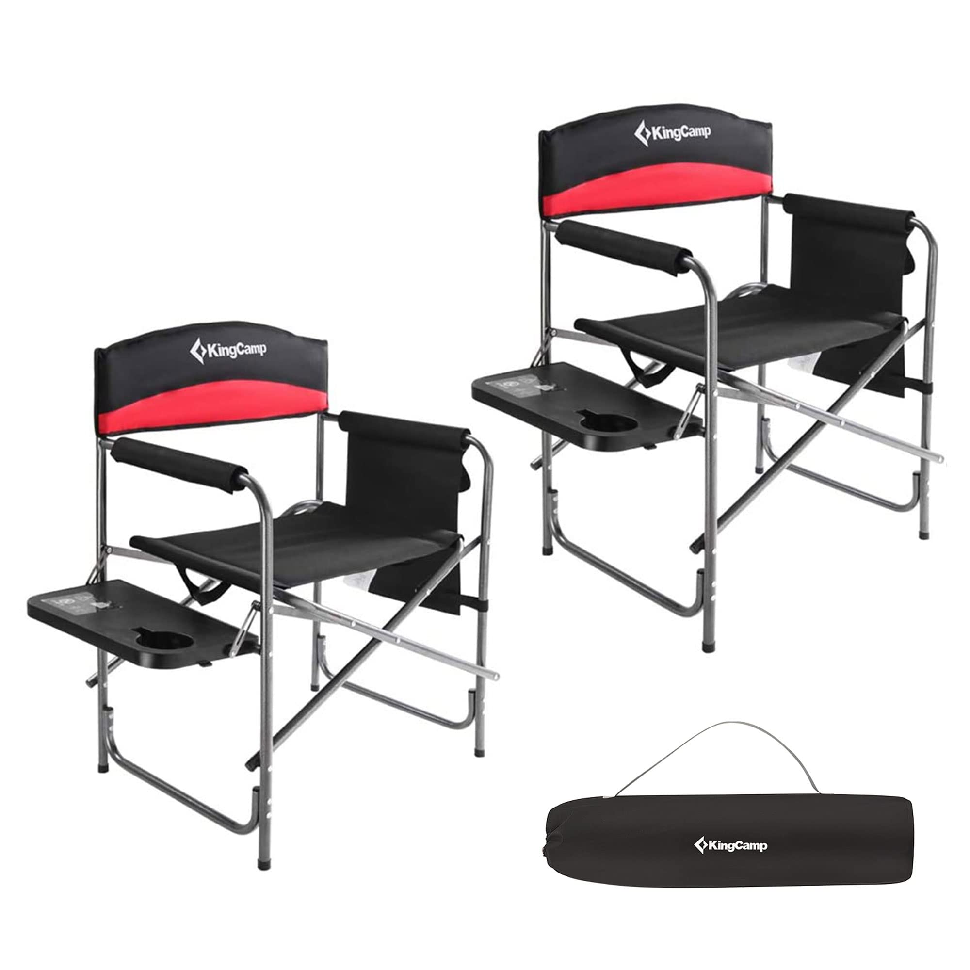 Sillas Camping Directors Kingcamp Con Soporte De 180 Kg Rojo Paquete De 2 - Venta Internacional