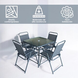Foto 3 | Comedor De Jardín Moderno Ilios Innova Con Estructura De Acero Y Tejido Textileno