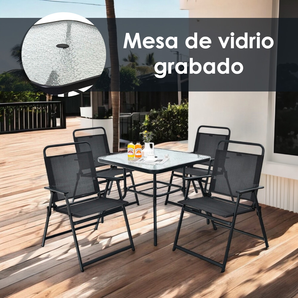 Foto 7 pulgar | Comedor para Jardín Iliosinnova con 4 Sillas